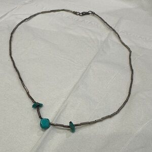 Vintage cocker Native American Turquoise Beaded Necklace